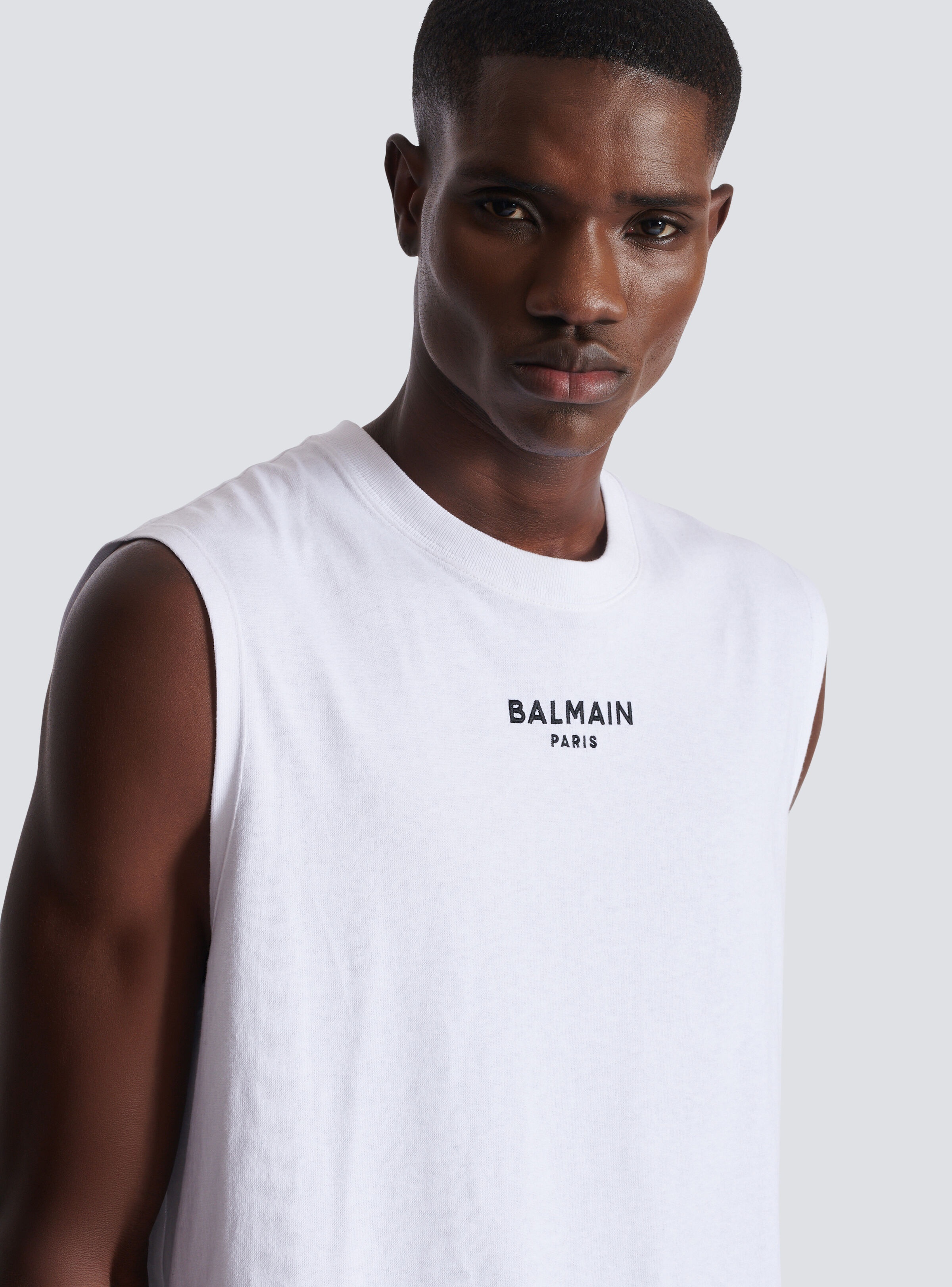 Balmain Paris embroidered vest top - 7