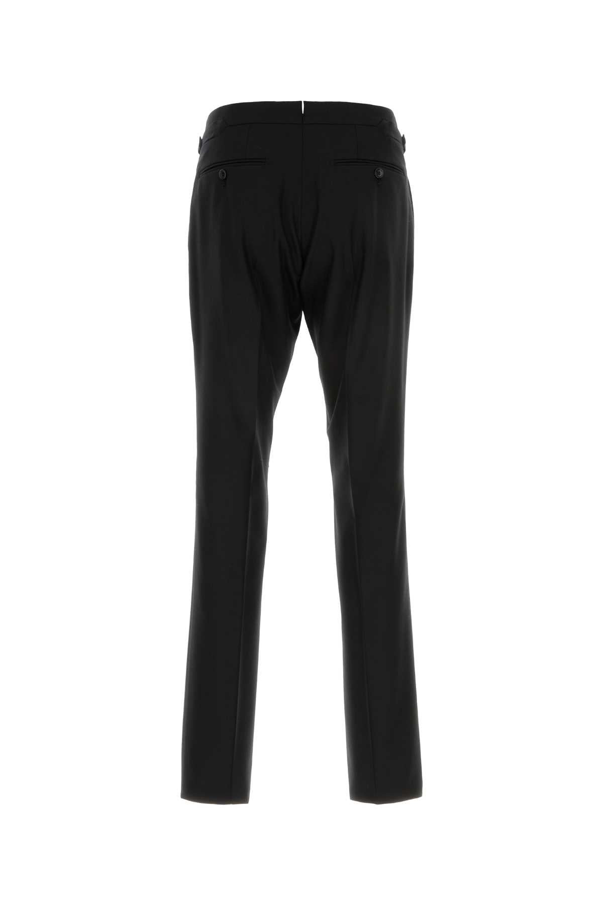 Tom Ford Men Black Stretch Wool Pant - 2
