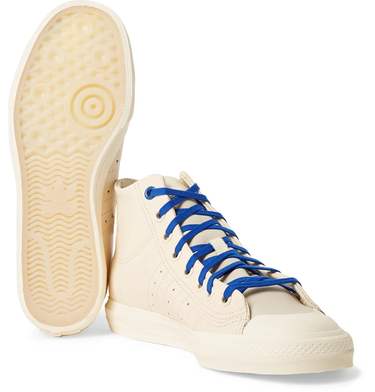 + Pharrell Williams Hu Nizza RF Rubber-Trimmed Leather High-Top Sneakers - 3