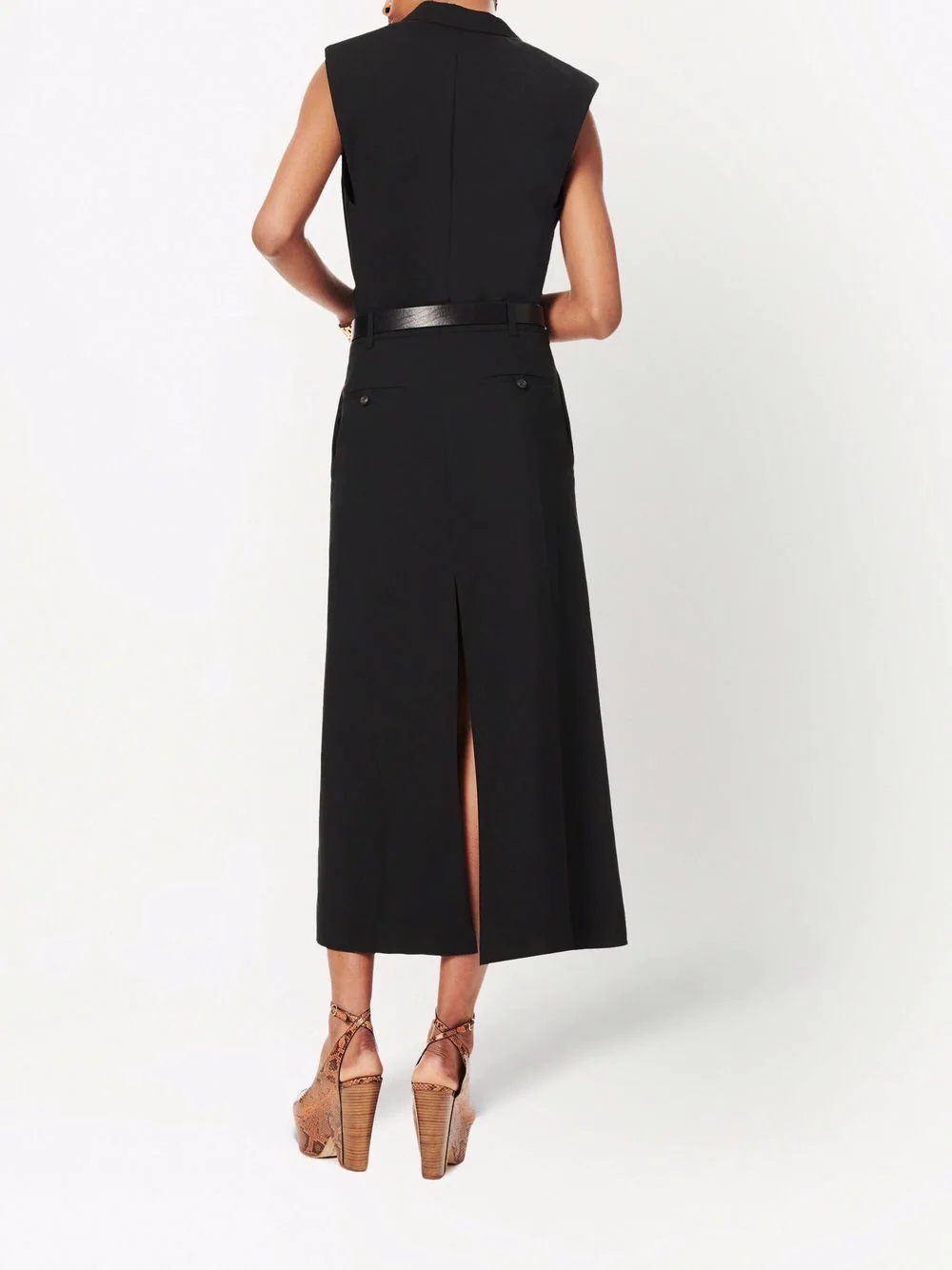 tailored wool midi skirt - 4