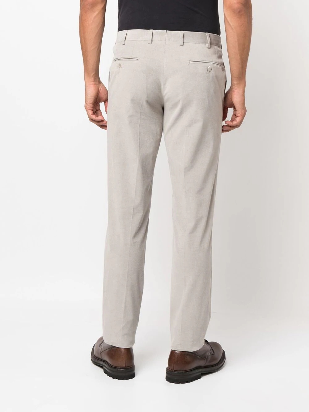 mid-rise straight-leg trousers - 4