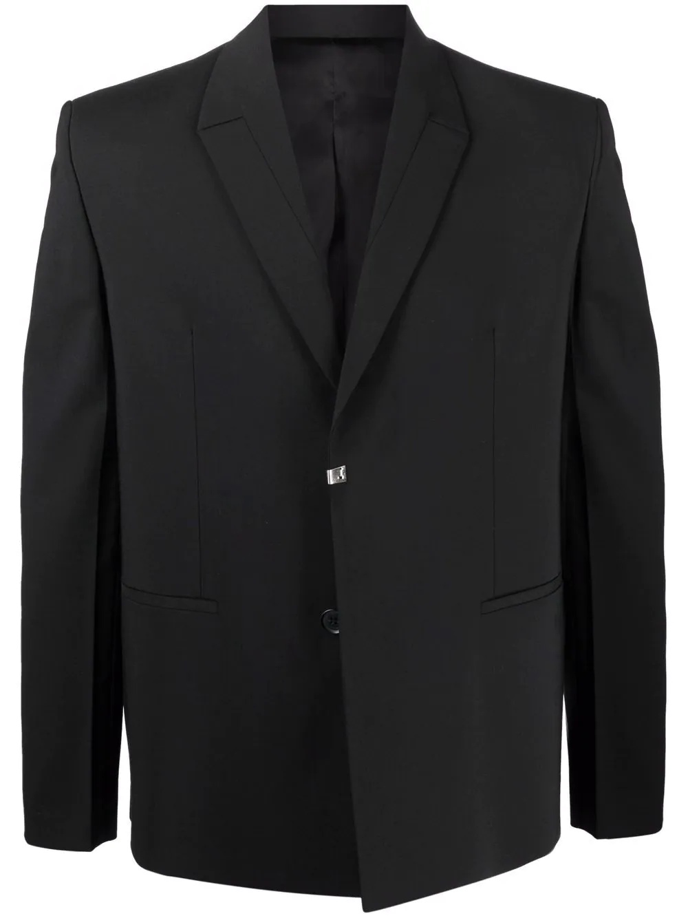 button-front blazer - 1