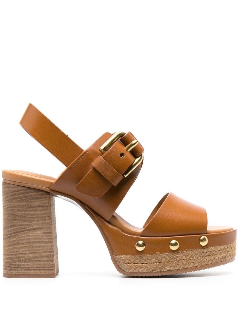 platform buckled sandals - 1