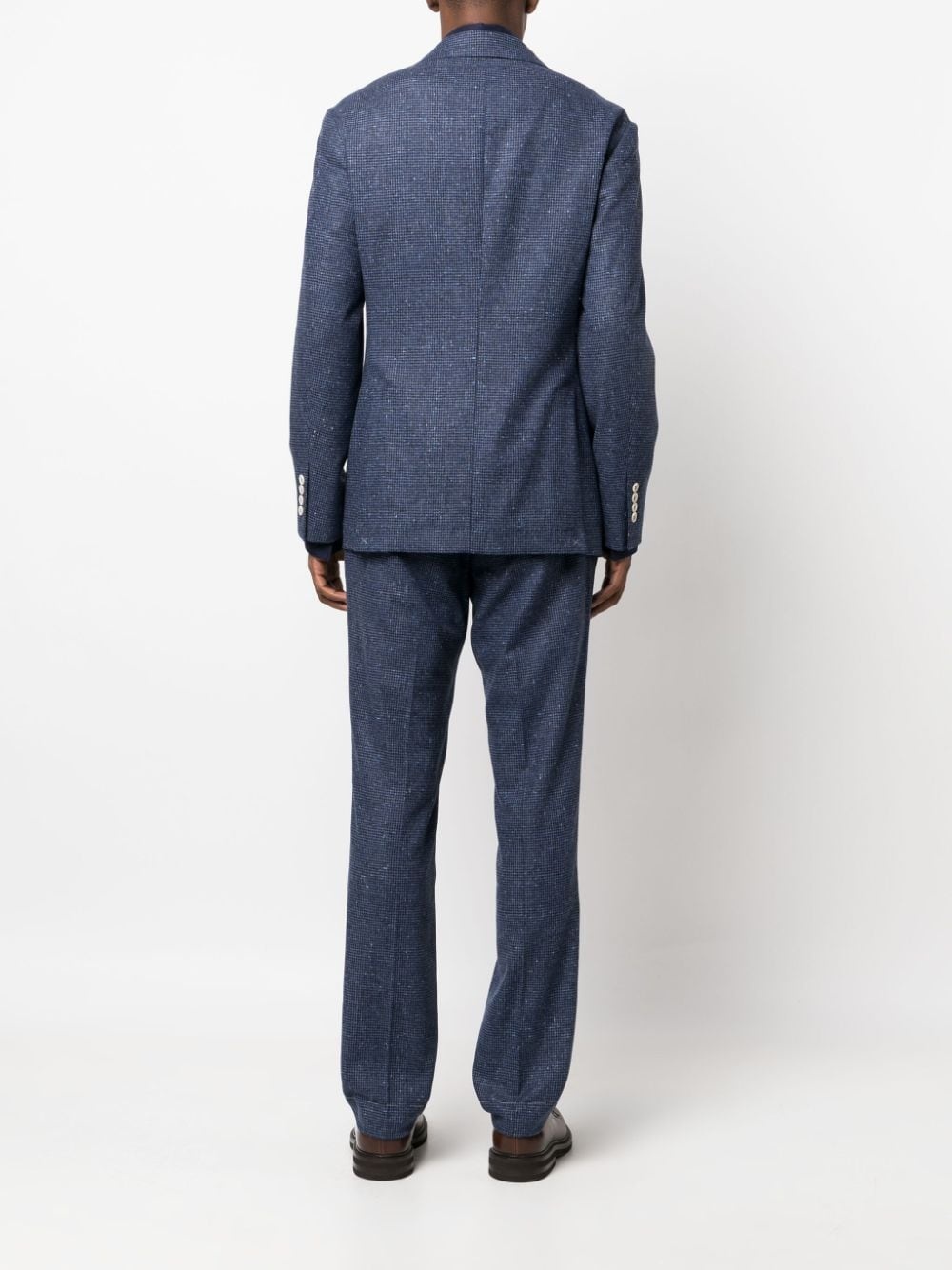 houndstooth wool-cashmere blend suit - 4