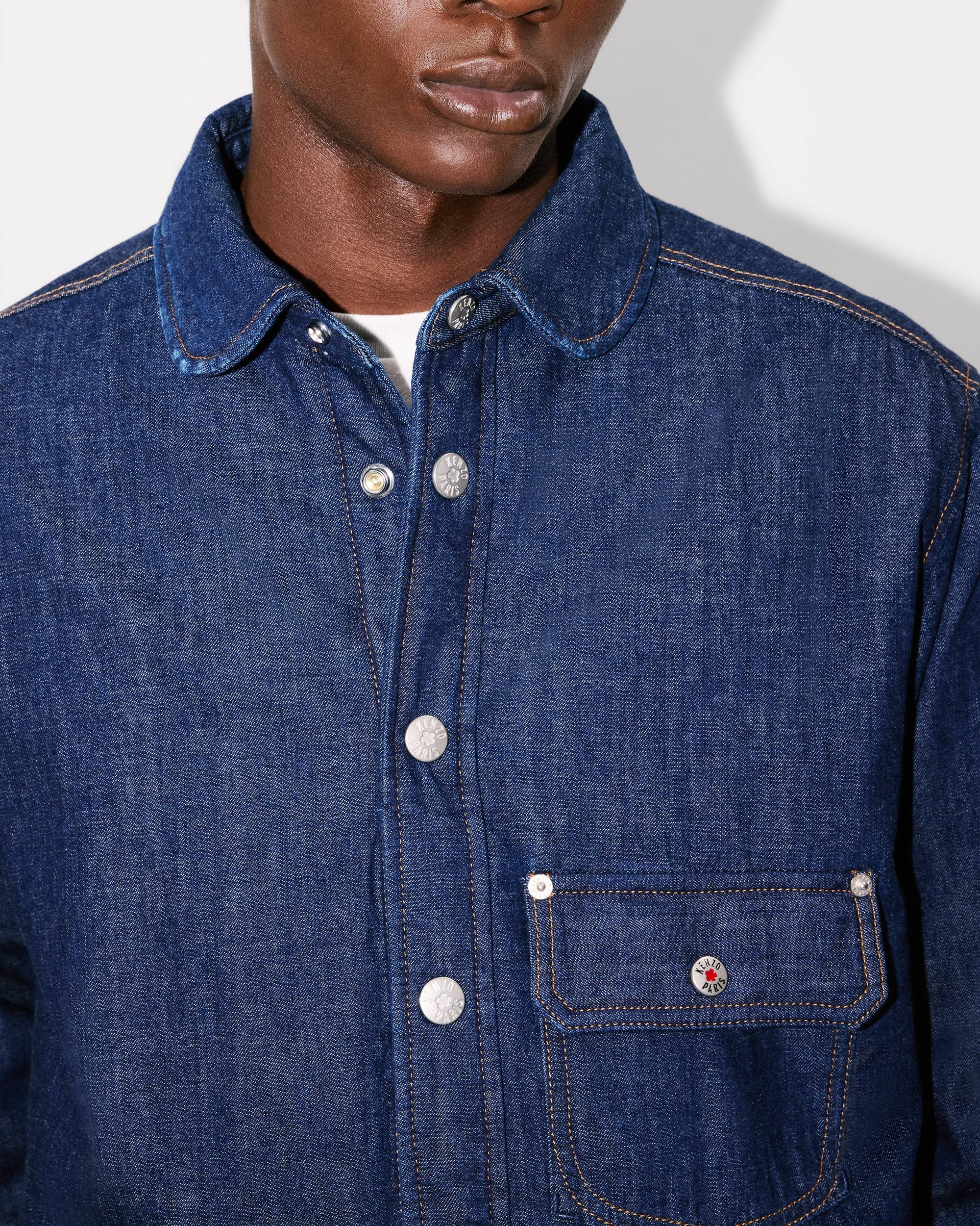 Padded overshirt in Japanese denim - 6