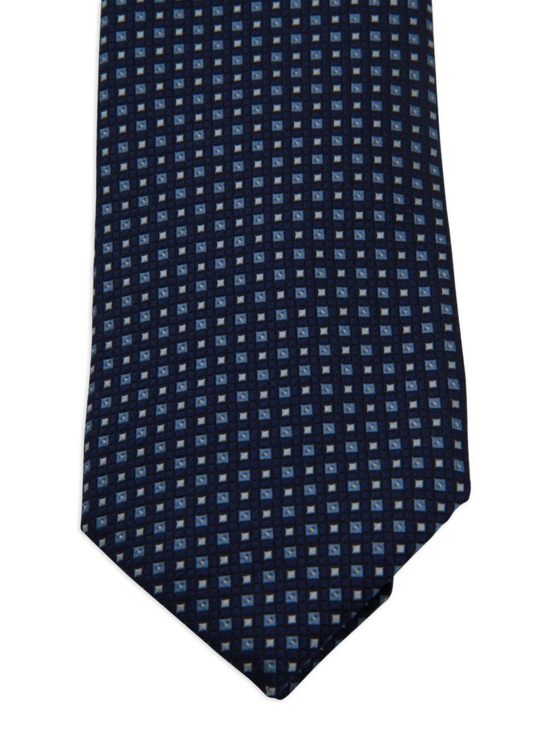 ZEGNA geometric-pattern tie outlook