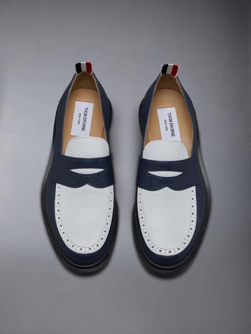 Pebble Grain Leather Penny Loafer 5