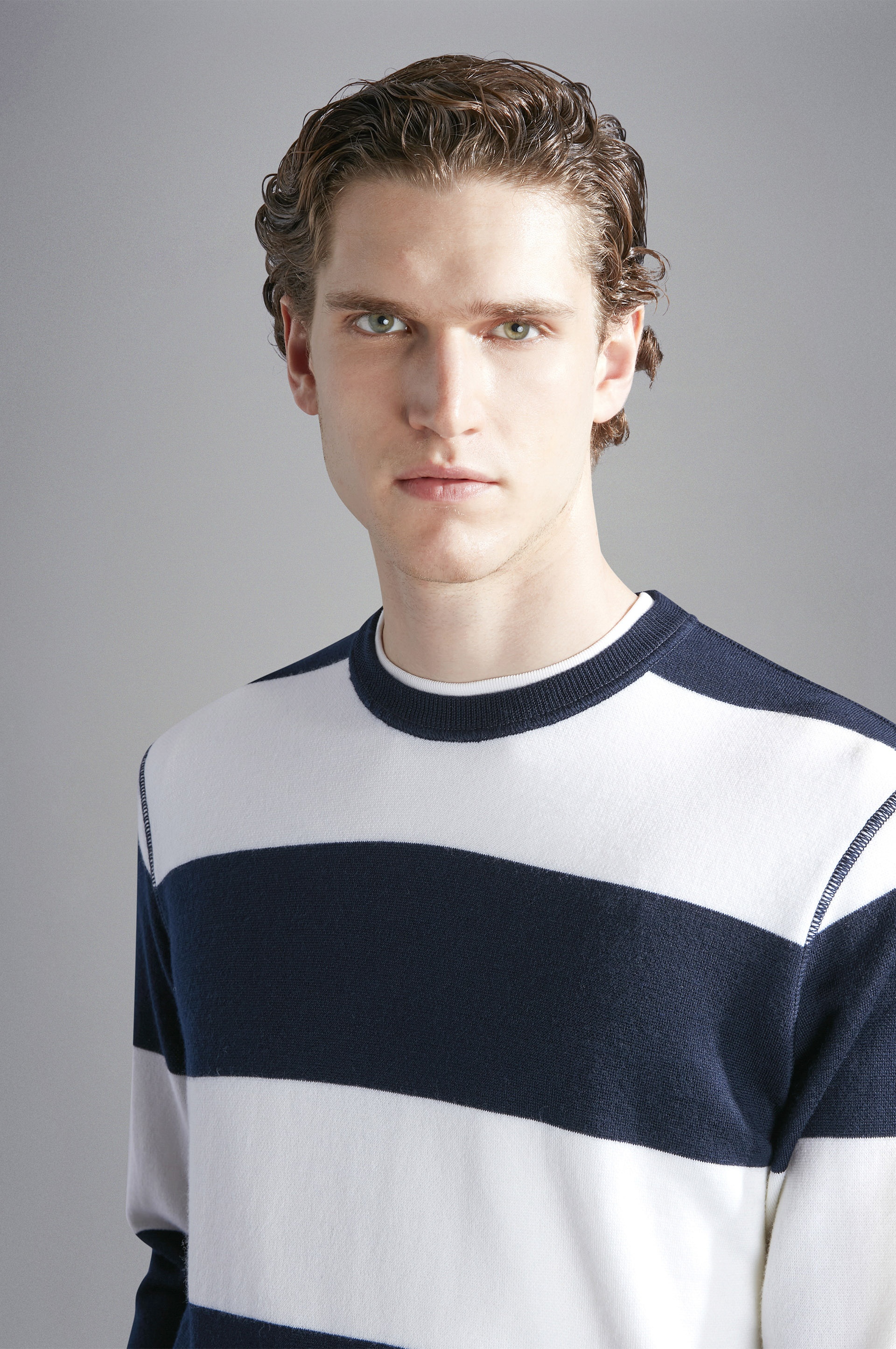 WOOL SWEATER WITH STRIPED PATTERN - 4