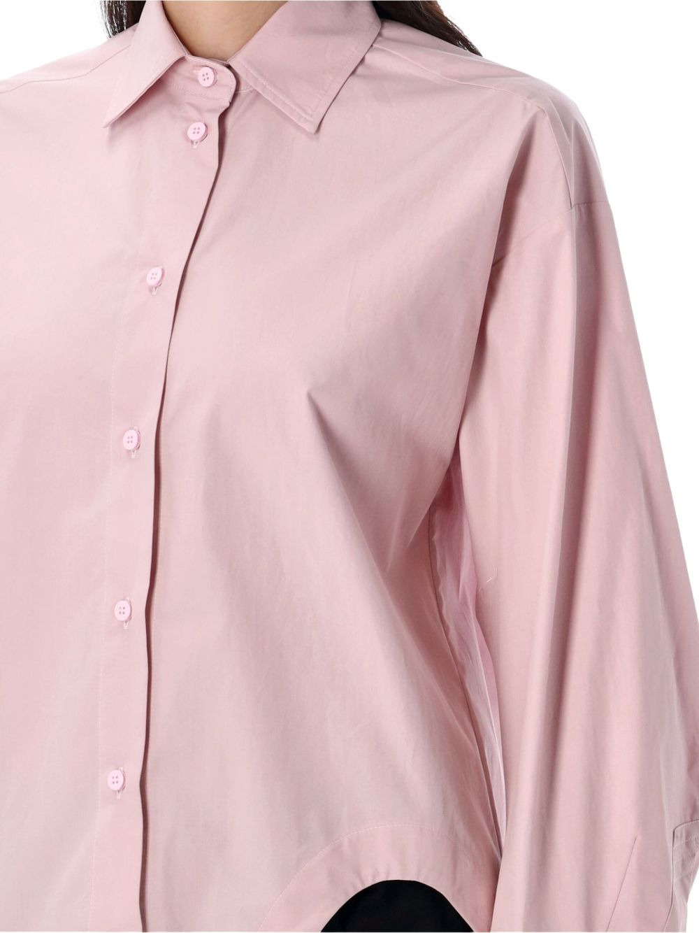 curved-hem button-up shirt - 3