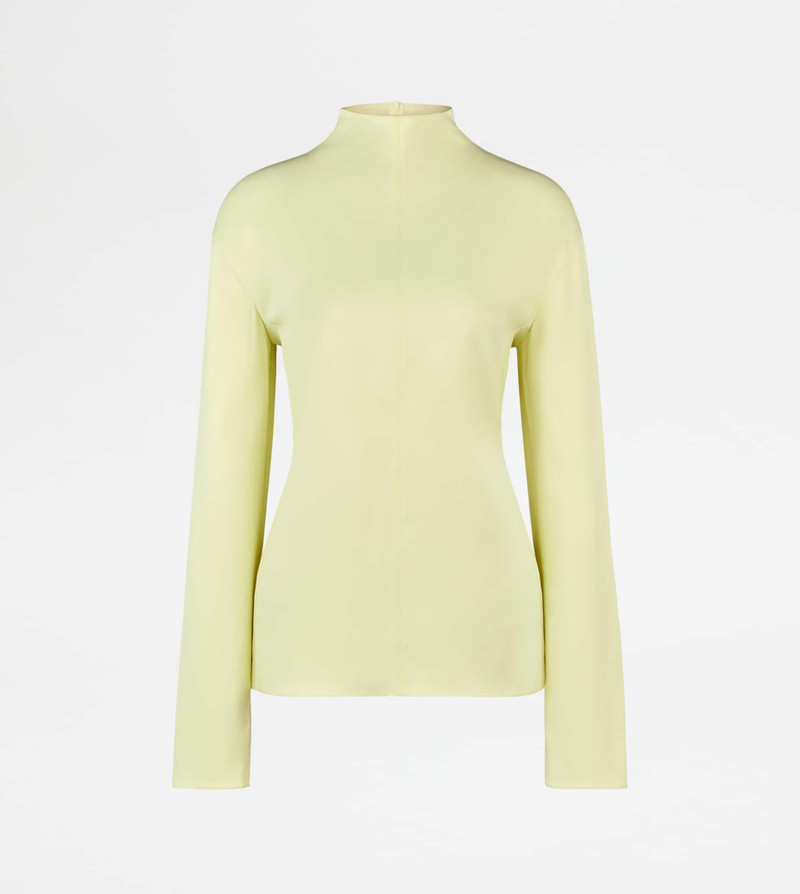 BLOUSE IN SATIN - YELLOW 1
