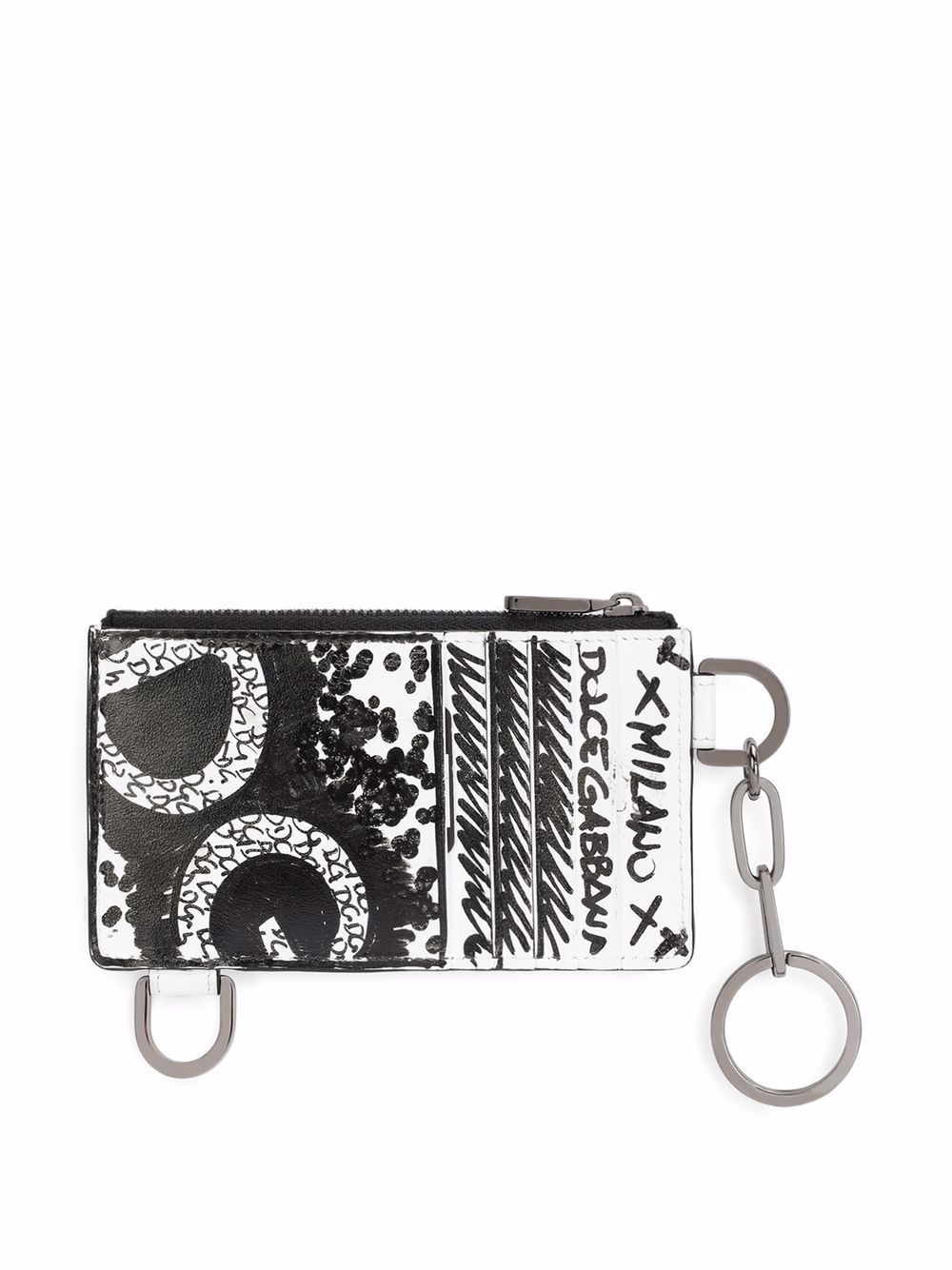 scribble-print logo wallet - 2