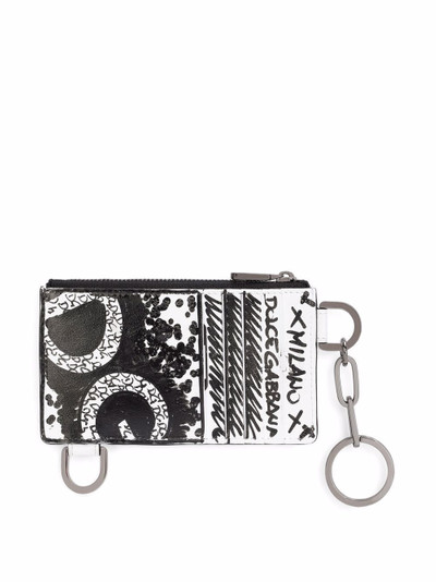 Dolce & Gabbana scribble-print logo wallet outlook