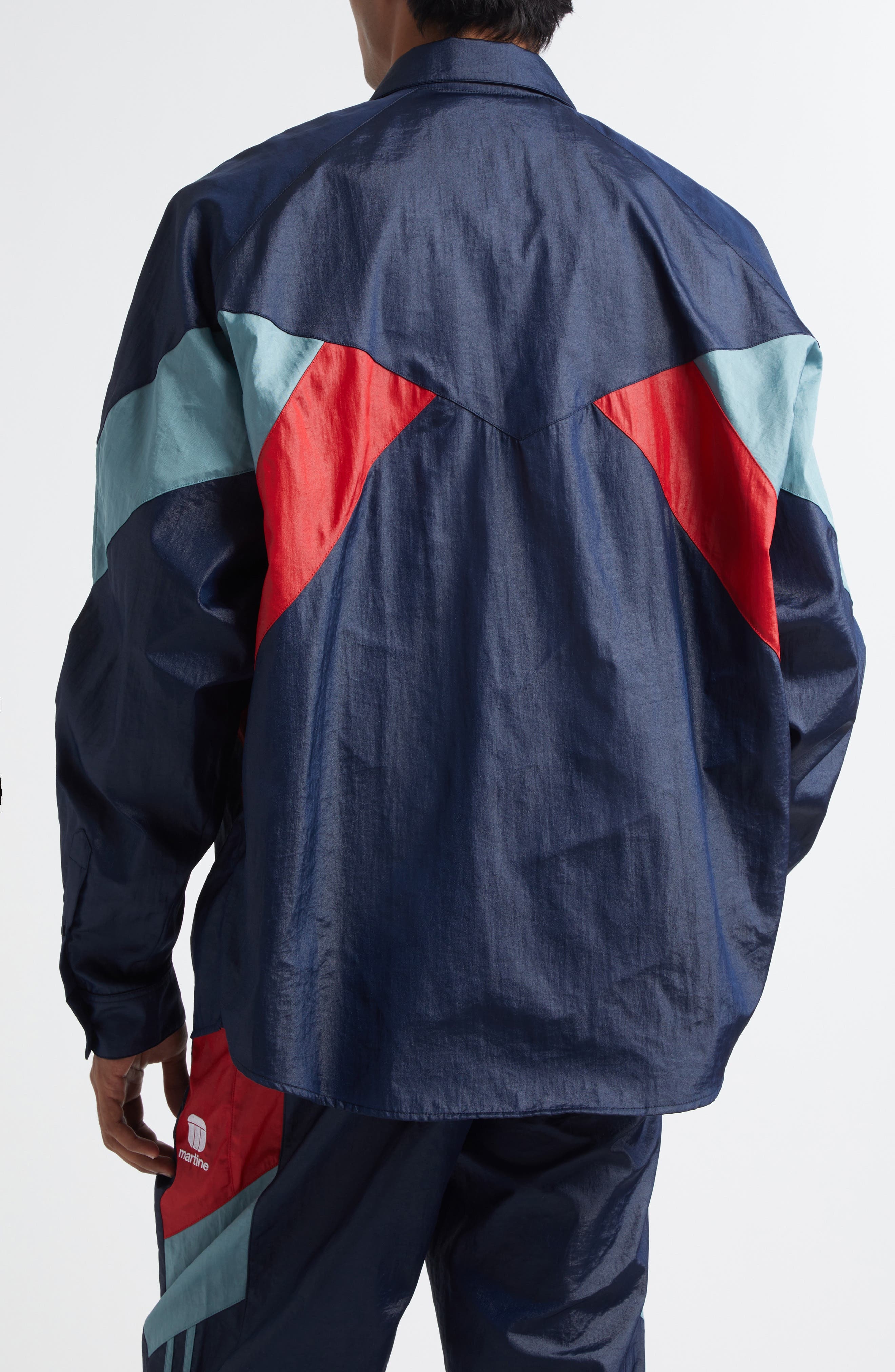 Martine Rose Shirt Track Jacket in Blue Navy at Nordstrom - 3