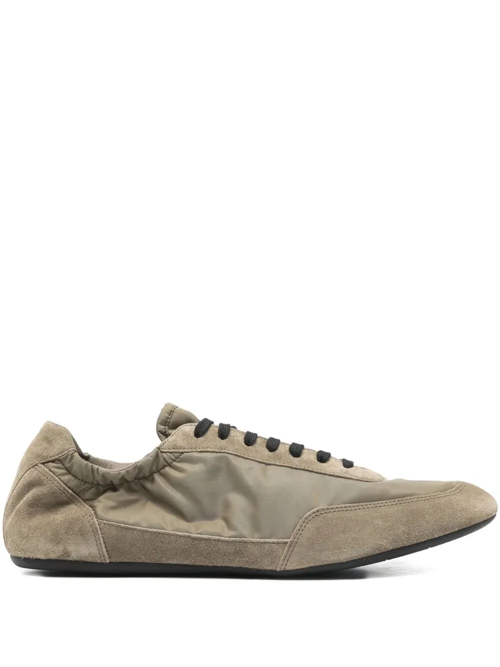 Prada Men Collapse Re-Nylon And Suede Elasticized Sneakers - 1