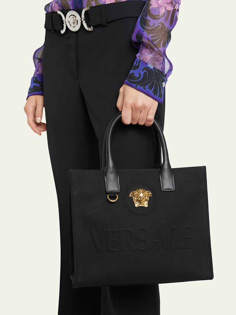 VERSACE La Medusa Mini Canvas Tote Bag outlook