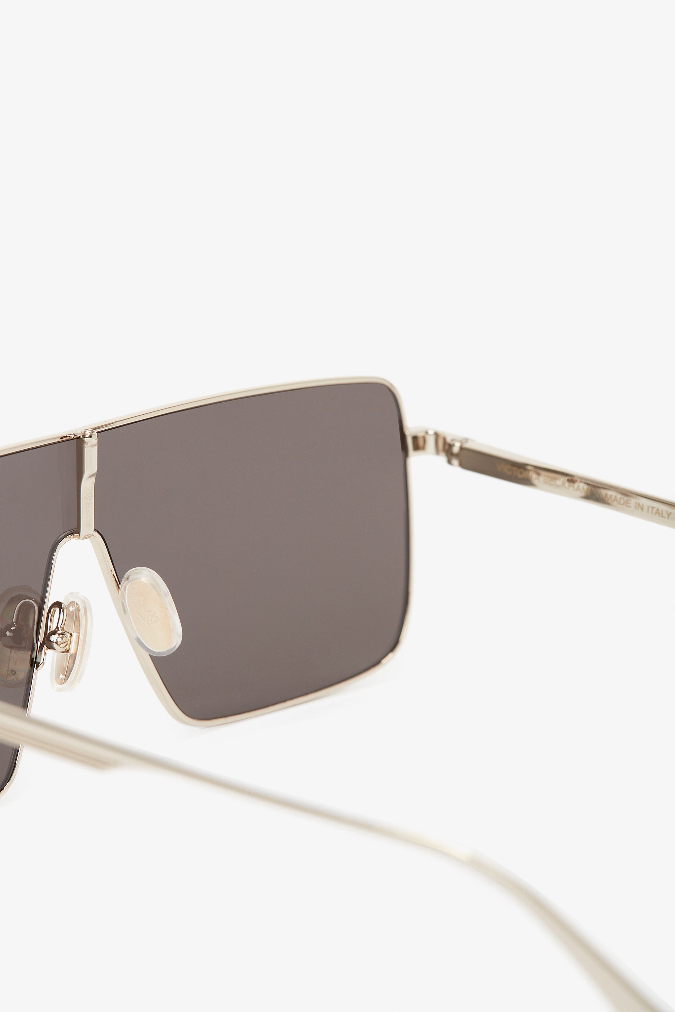Rectangular Visor In Gold-Smoke - 4