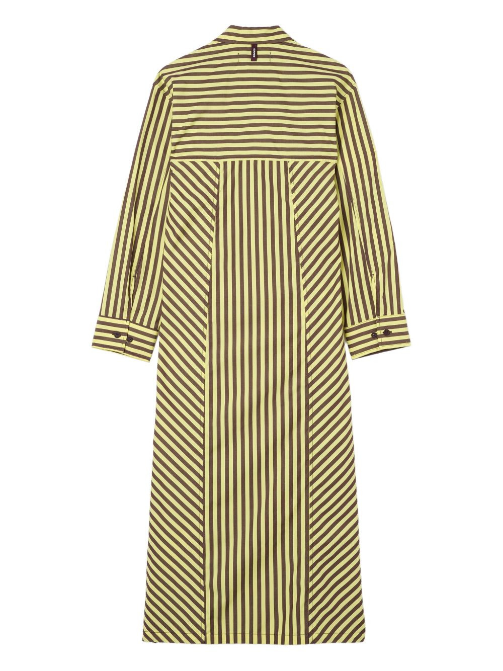 striped shirt maxi dress - 2