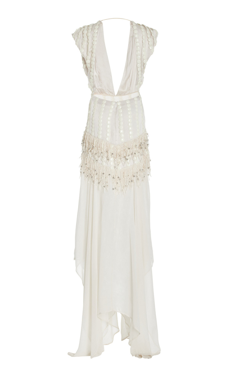 diotima Mona Studded Satin Dress white outlook