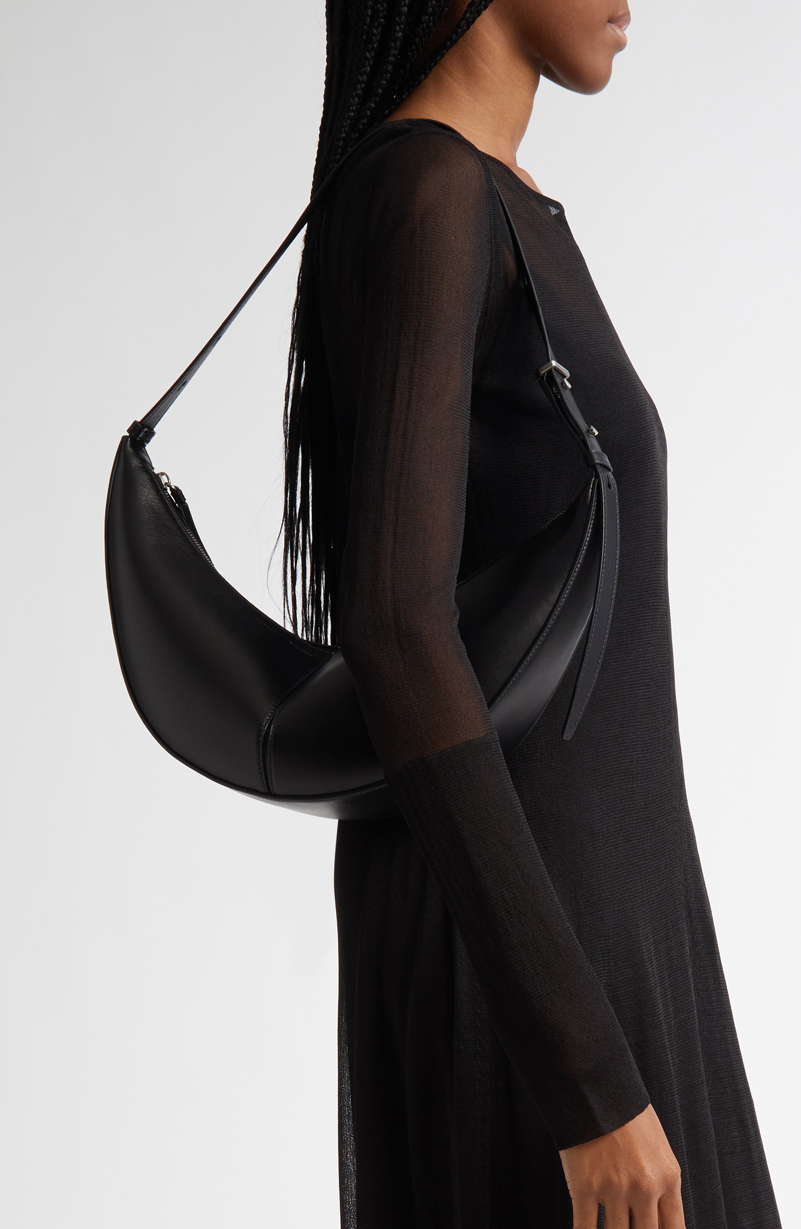 Proenza Schouler Slide Leather Hobo Bag in Black at Nordstrom - 2
