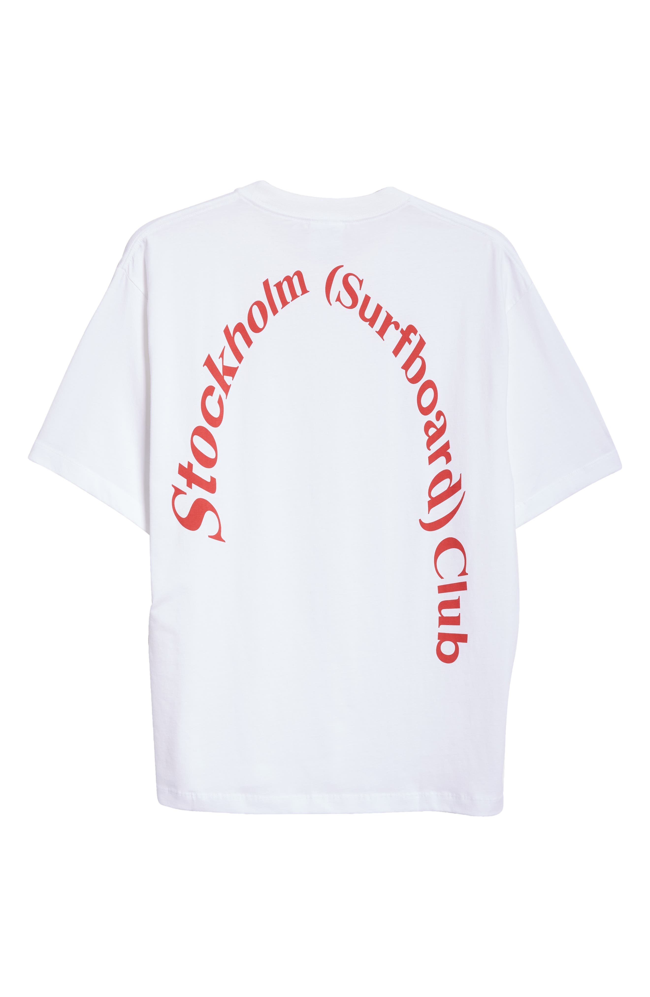STOCKHOLM SURFBOARD CLUB Back Logo Organic Cotton Graphic T-Shirt in White at Nordstrom - 9