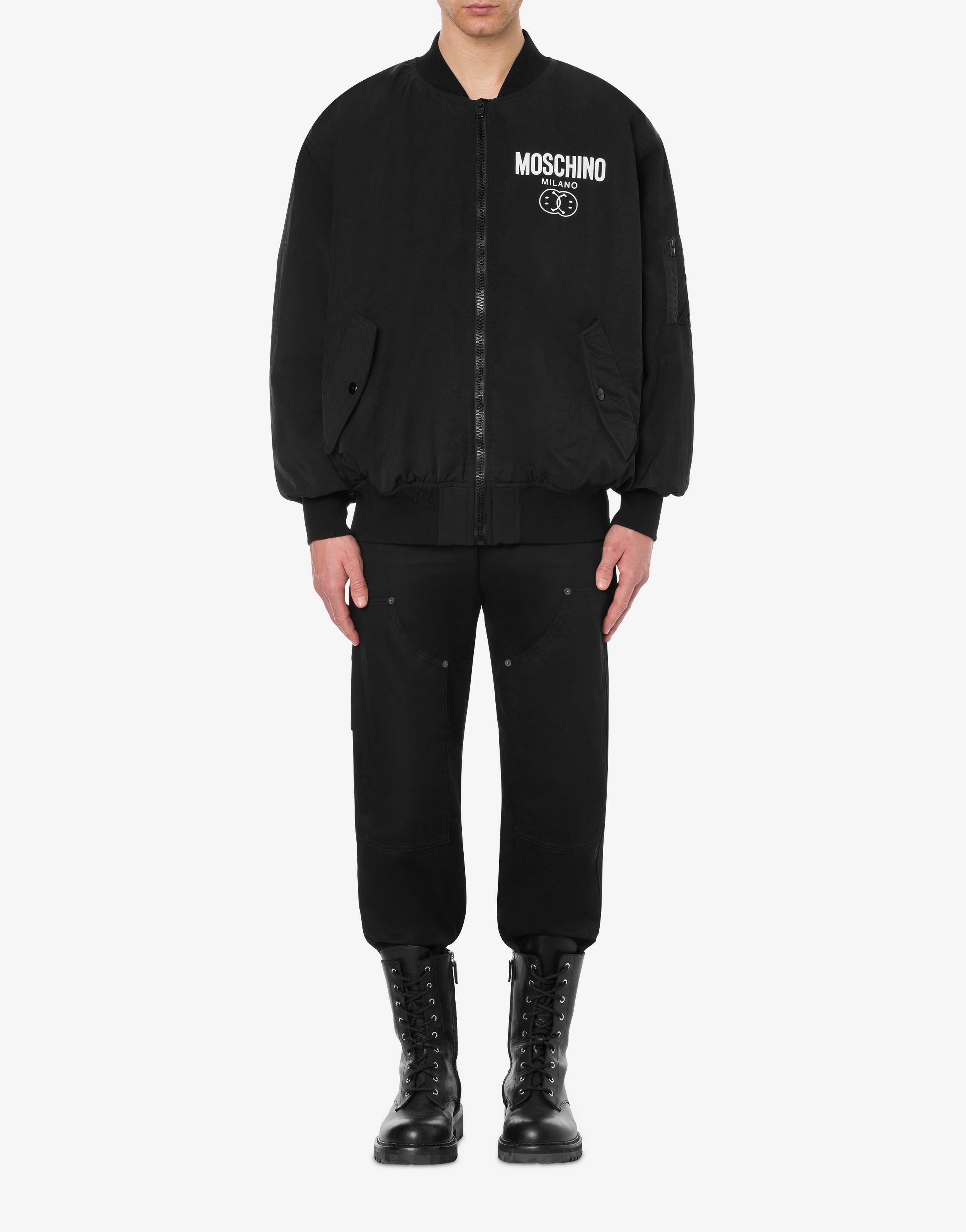 DOUBLE SMILEY® LOGO TECHNICAL NYLON BOMBER - 2