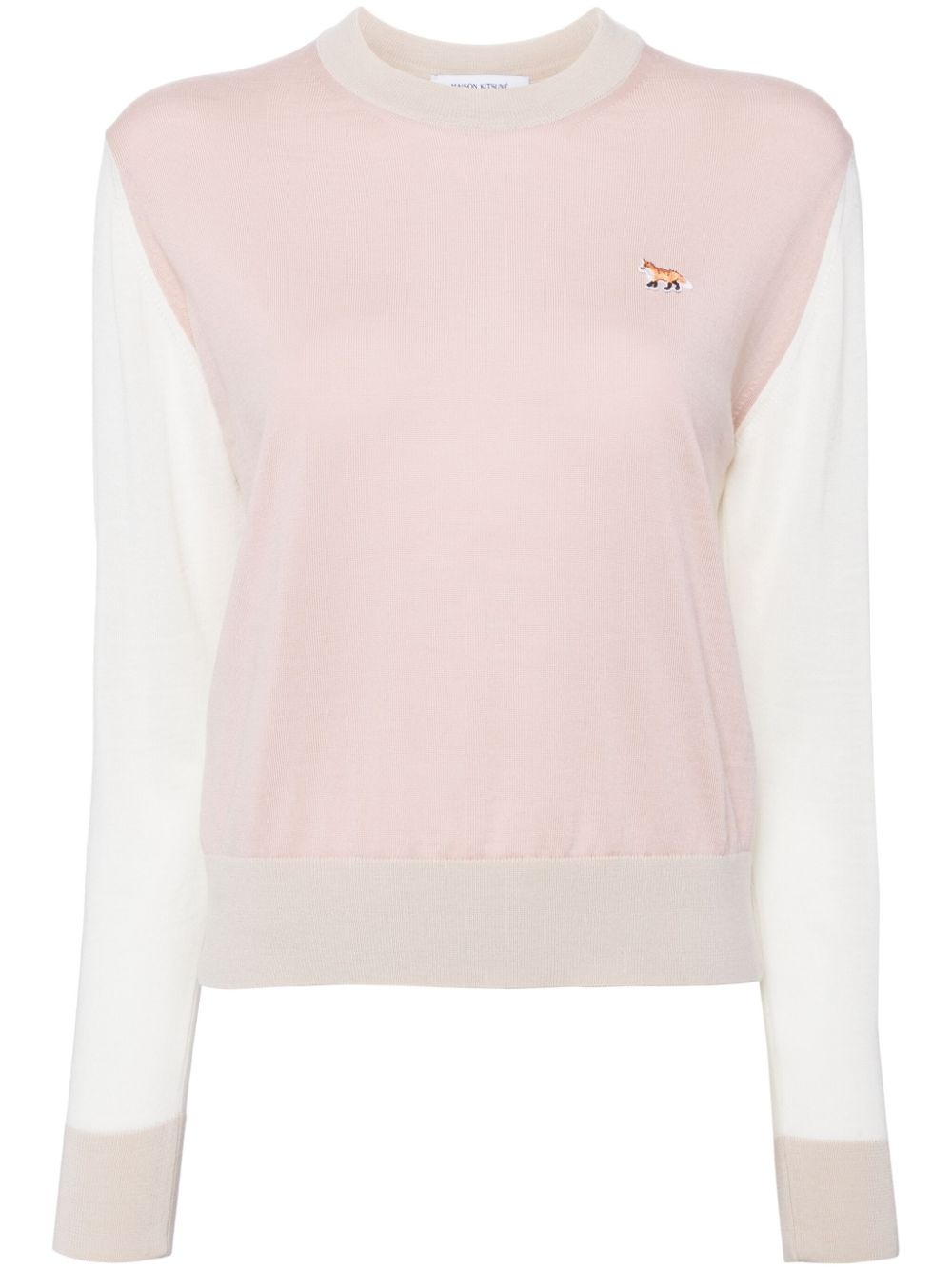 baby fox patch colour block jumper - 1