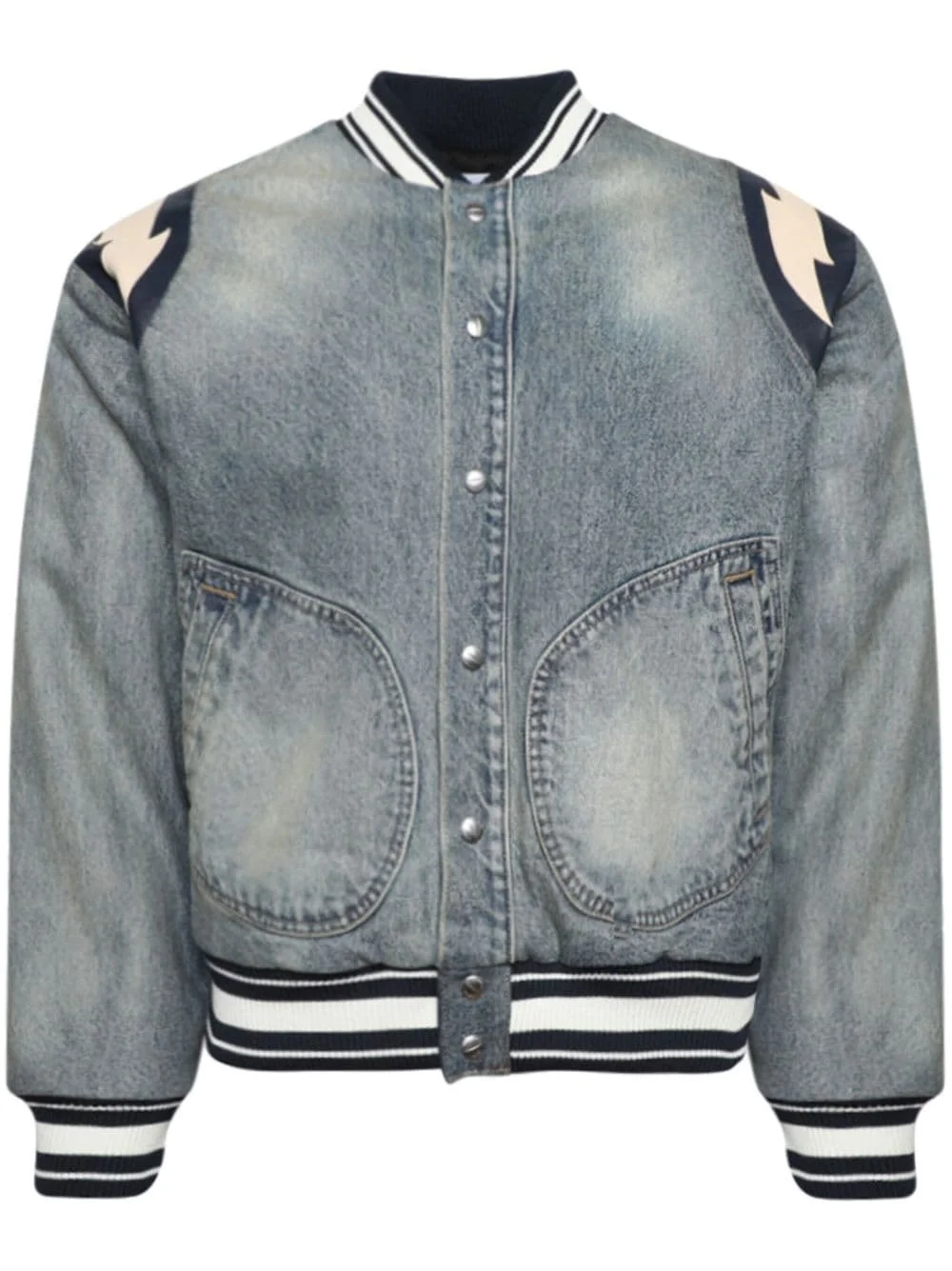 Lightening denim bomber jacket - 1