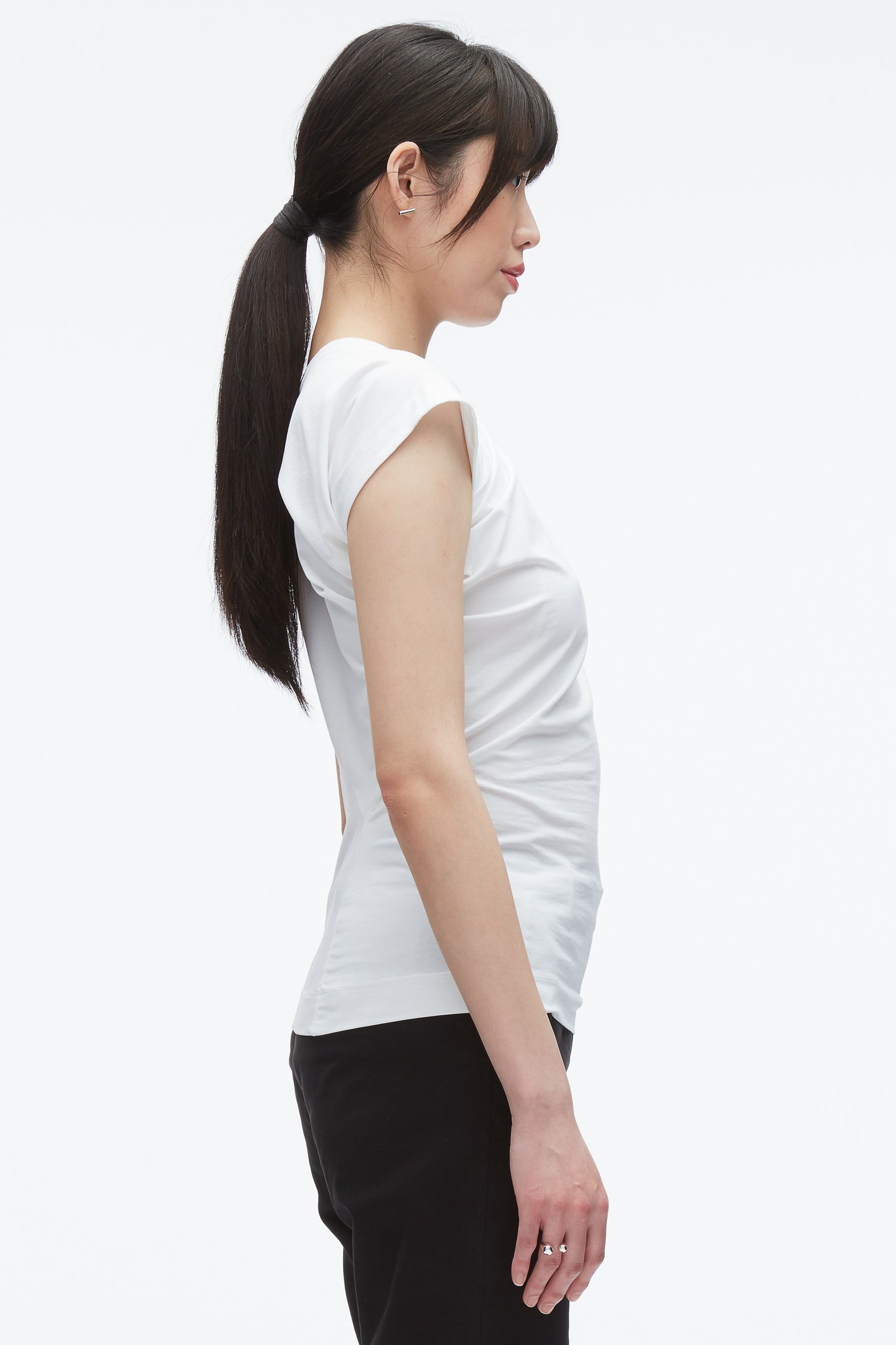 Draped Asymmetric T-Shirt - 4
