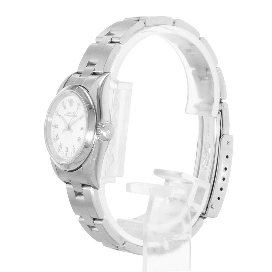 Pre-owned Rolex Oyster Perpetual 26 Automatic Chronometer White Dial Ladies Watch 67180 WRO - 5
