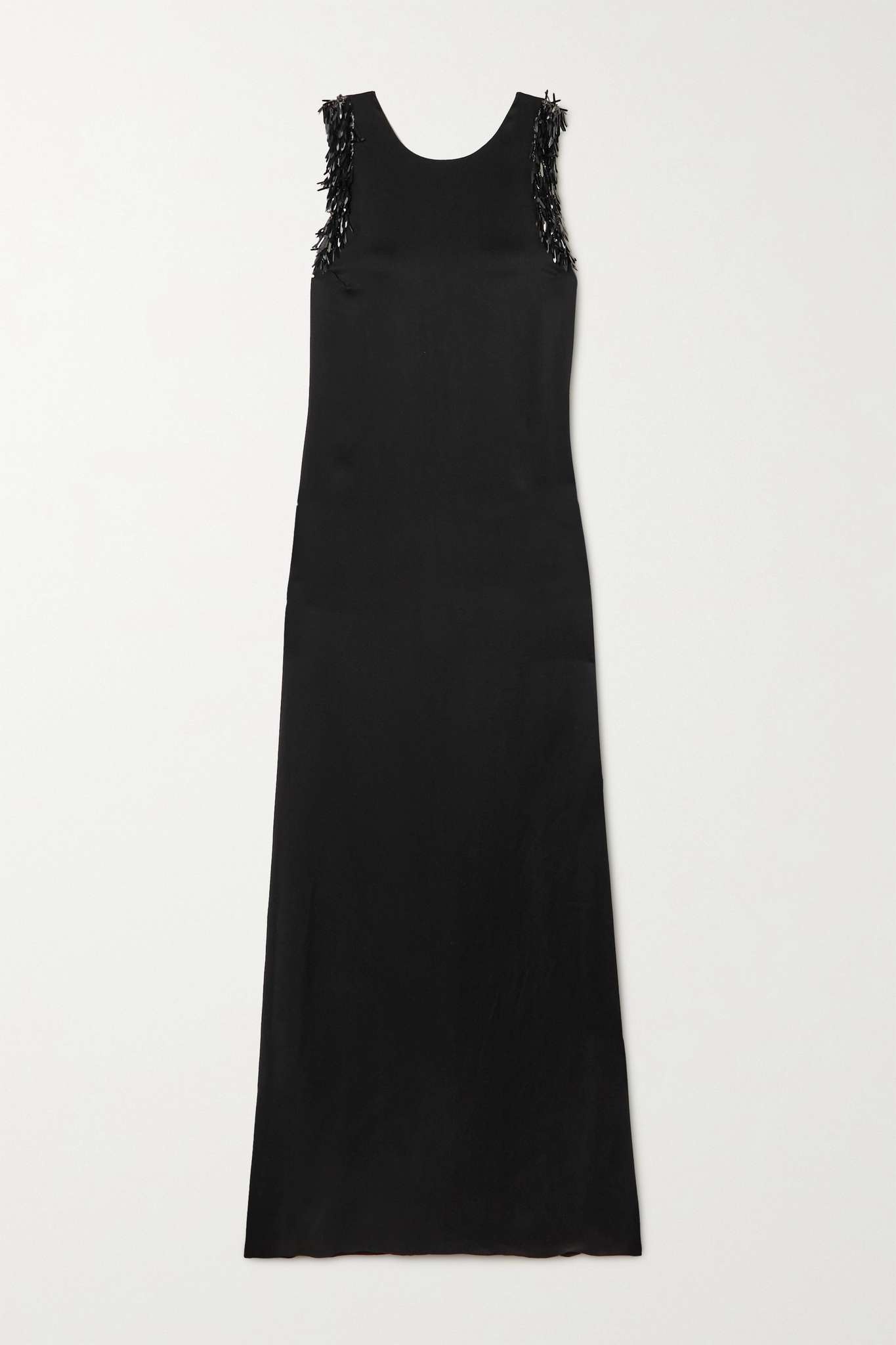 Embellished silk-crepe gown - 1