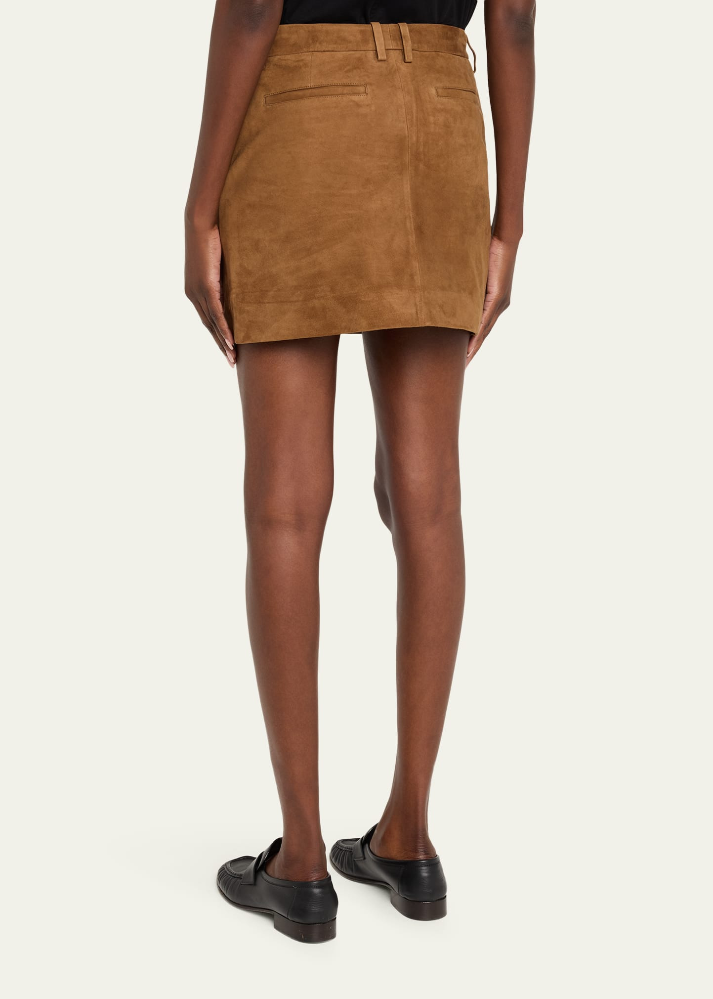 Mini Suede Trouser Skirt - 3