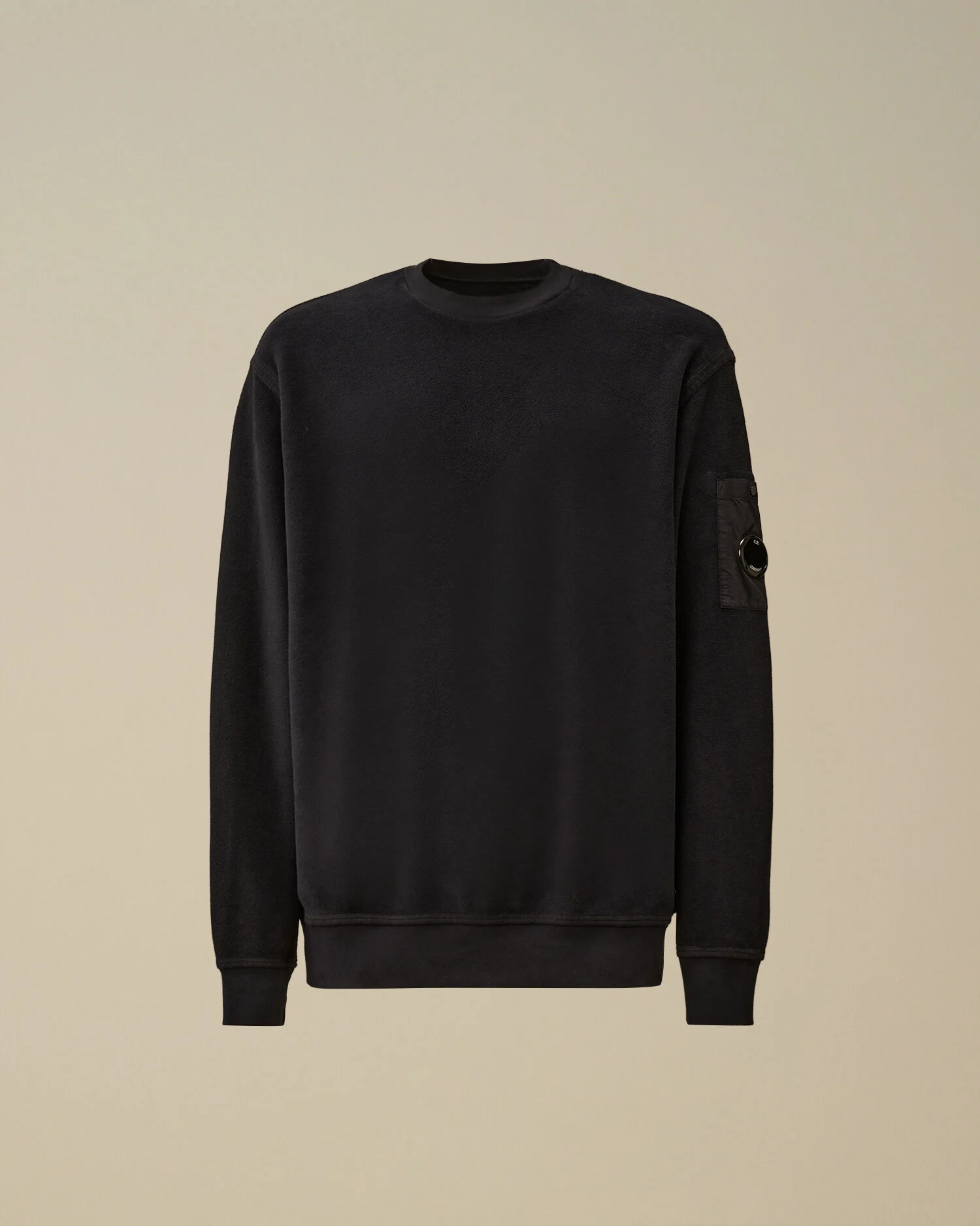 Brushed Emerized Diagonal Fleece Crewneck Sweatshirt - 1