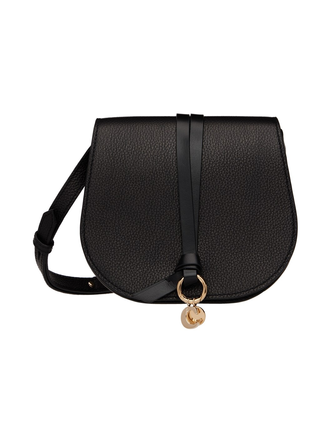 Black Mini Alphabet Saddle Bag - 1