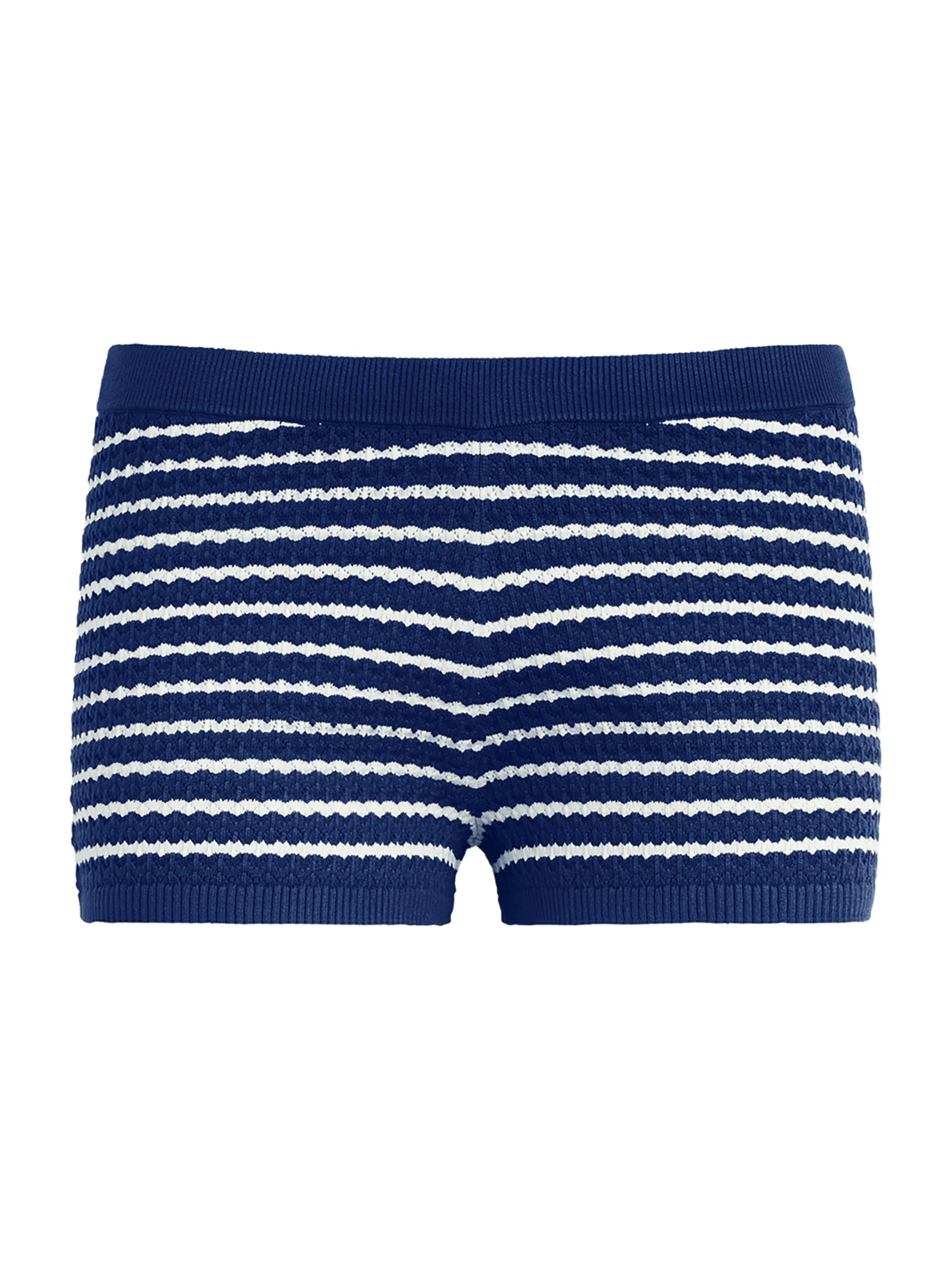 Women's Dani Pointelle-Knit Shorts - Royal Blue Milk - 1