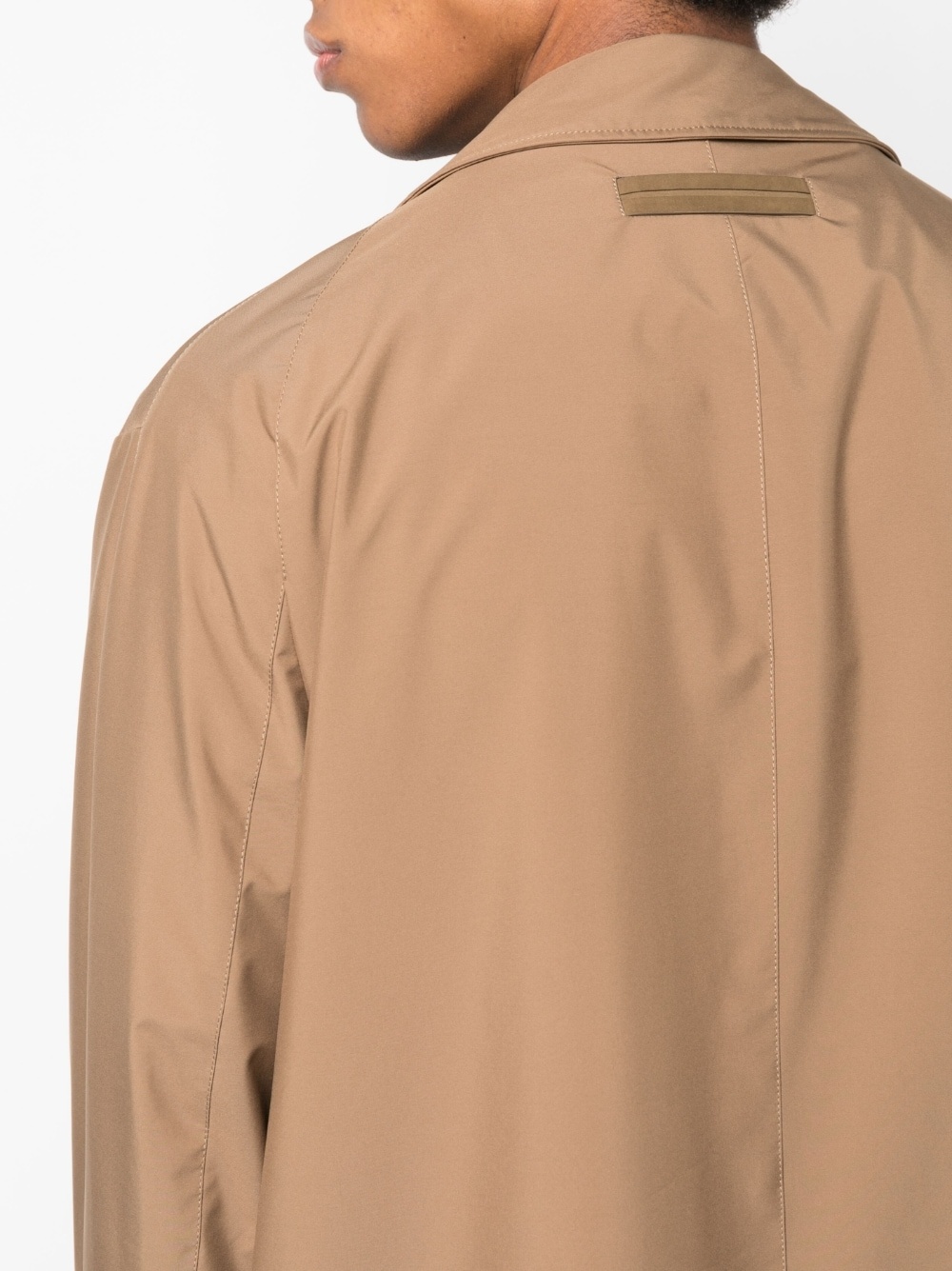 long-sleeve hooded raincoat - 6