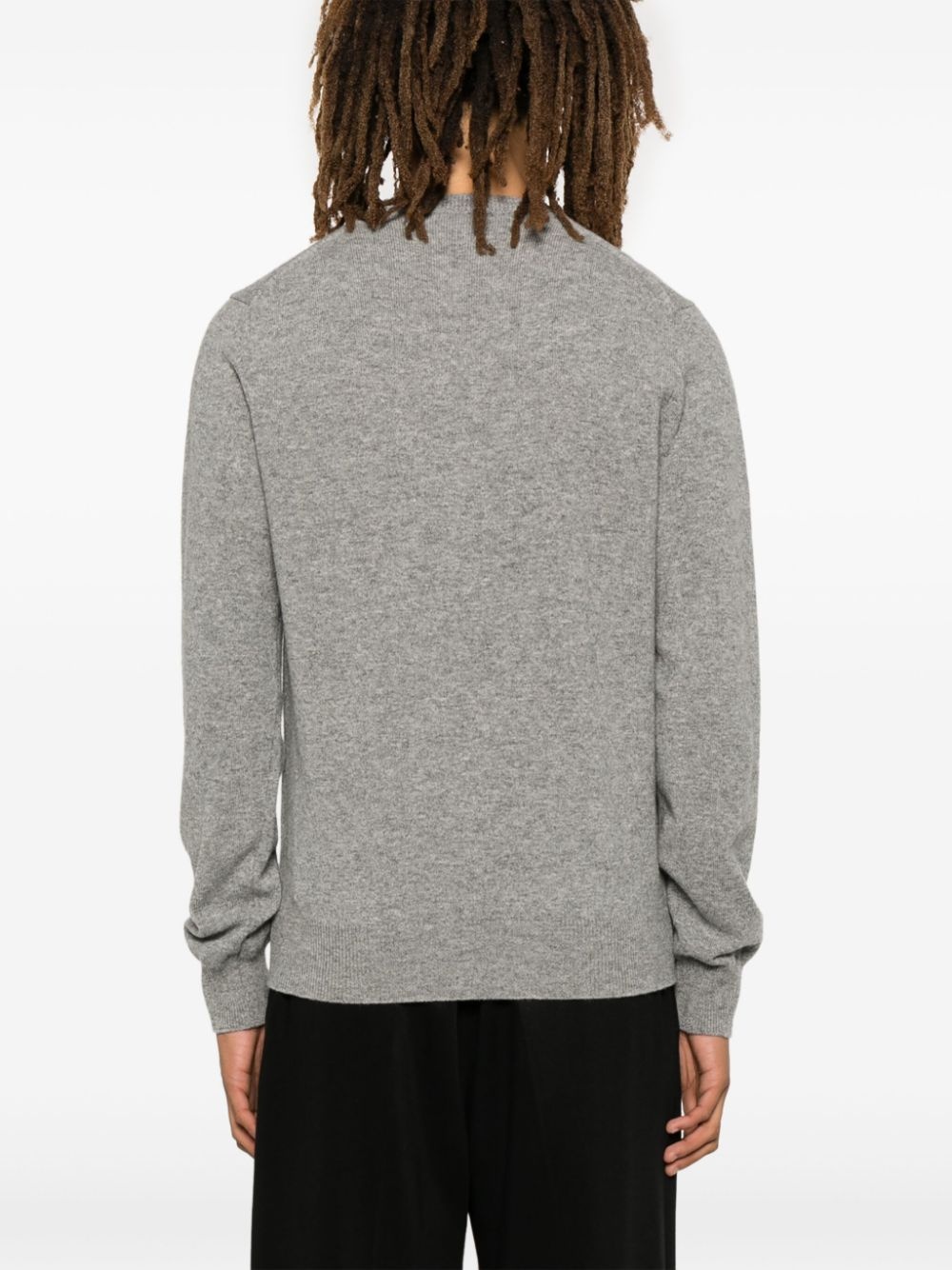 double heart-patch sweater - 4