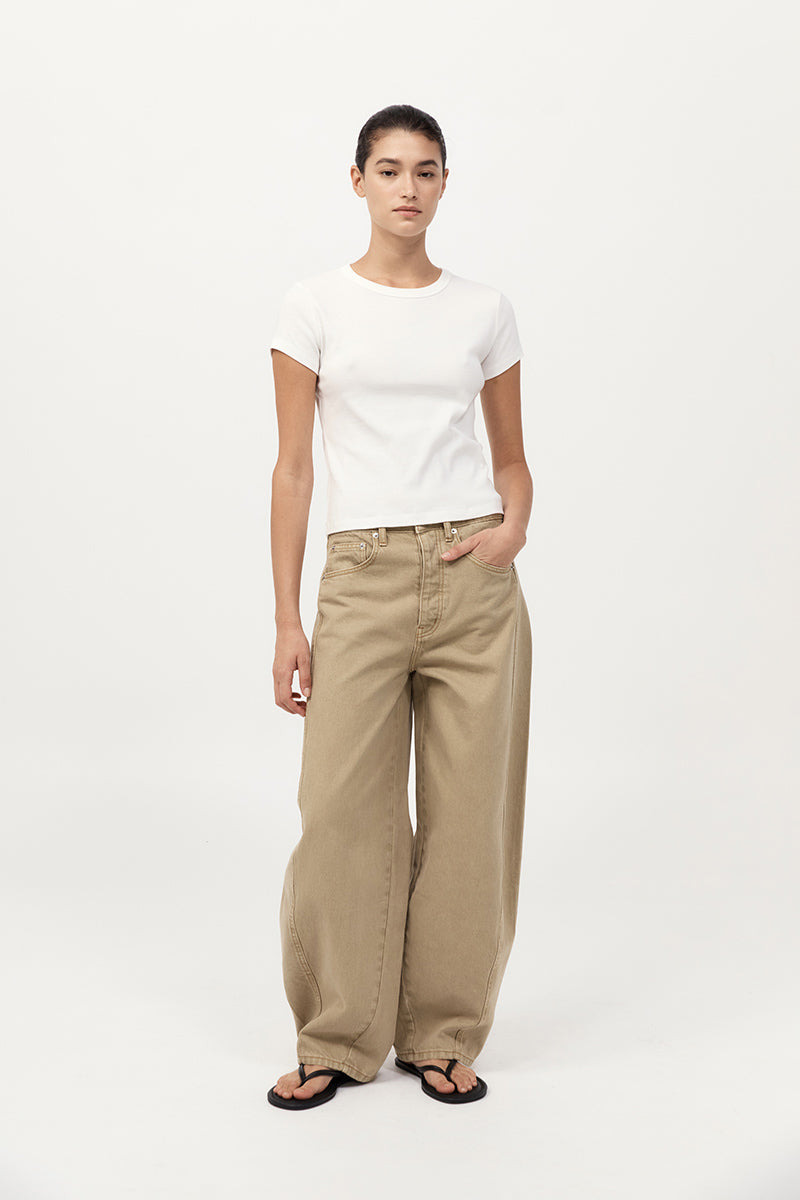 Mid Rise Balloon Jeans - Sahara - 2