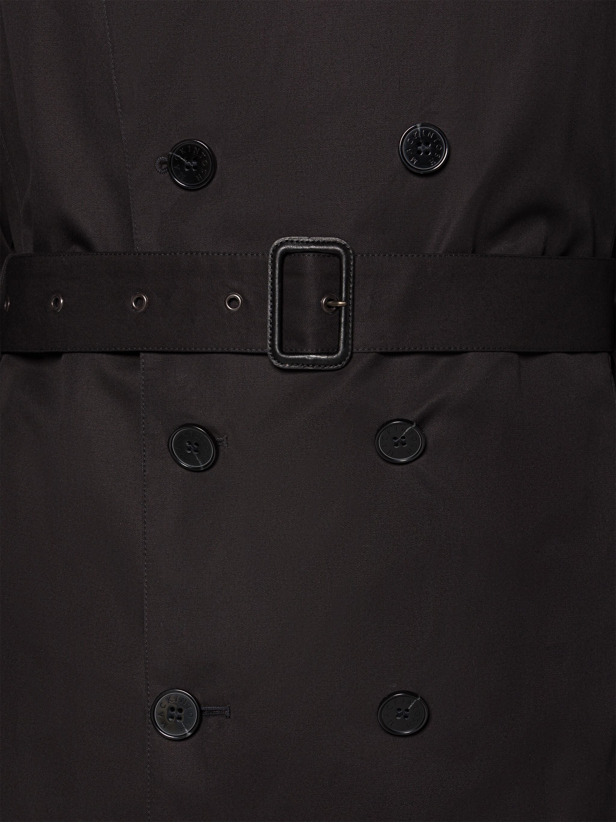 ST ANDREWS BLACK COTTON TRENCH COAT - 6