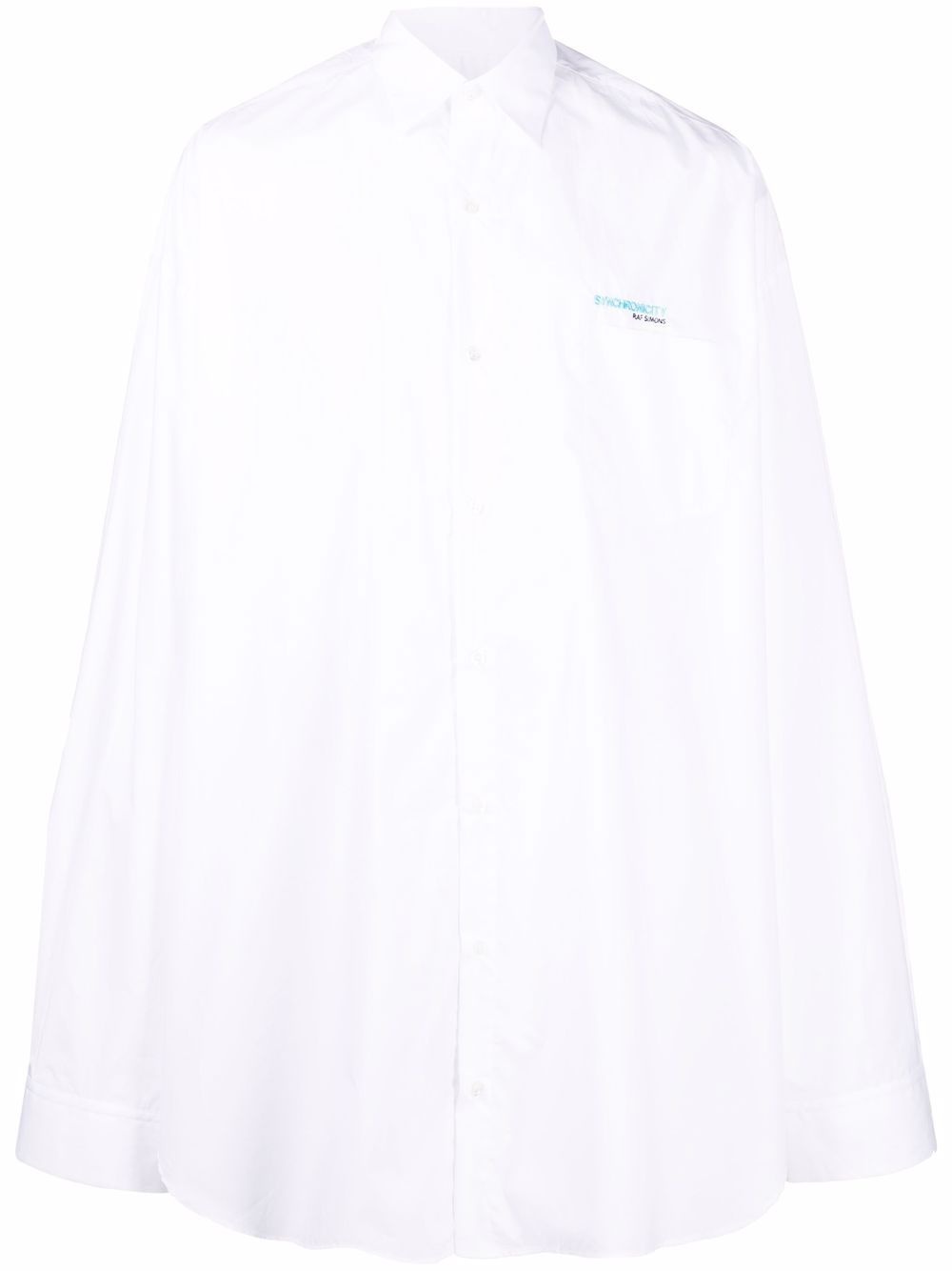 Synchronicity logo-embroidered oversized shirt - 1