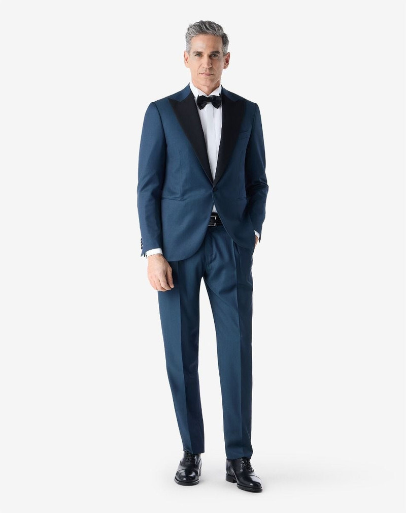 CORNELIANI Sage green pure wool tuxedo outlook