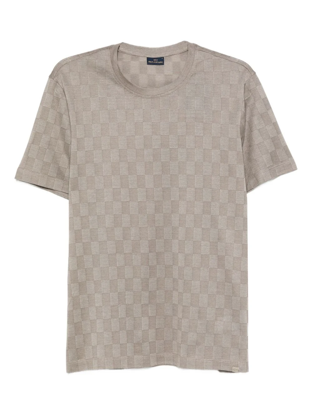 checked cotton T-shirt - 1