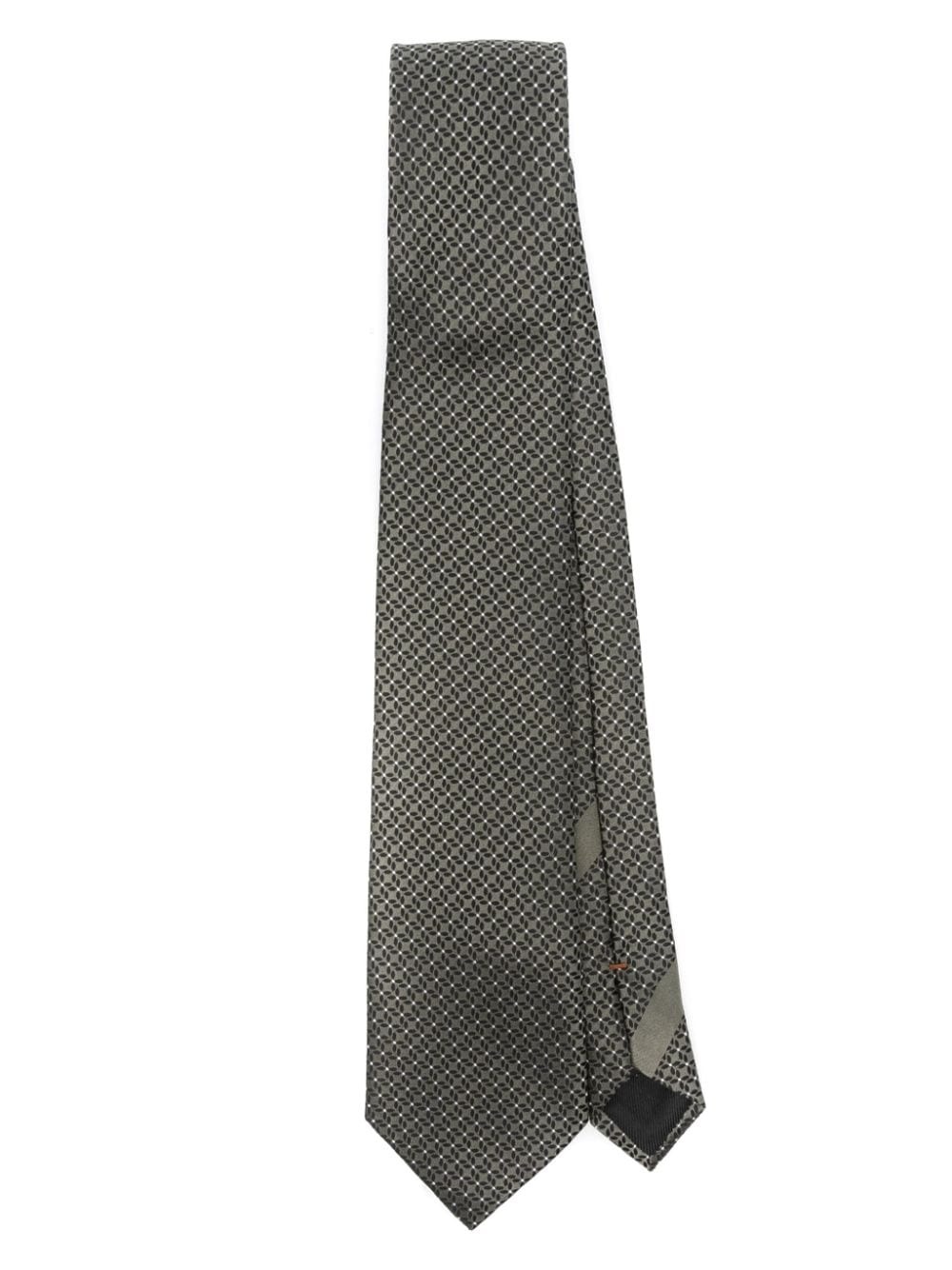 geometric-jacquard tie - 1