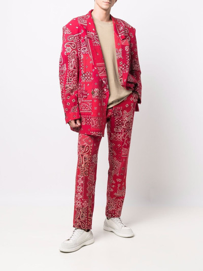 Readymade paisley single-breasted blazer outlook