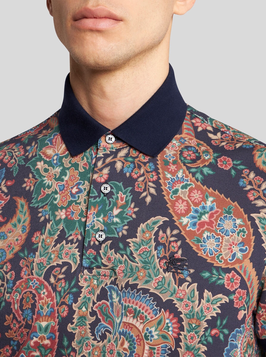 FLORAL PAISLEY POLO SHIRT - 3