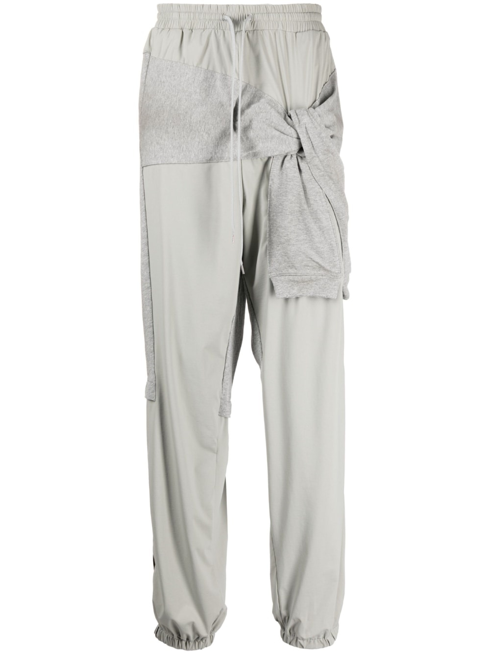 layered-design drawstring track pants - 1