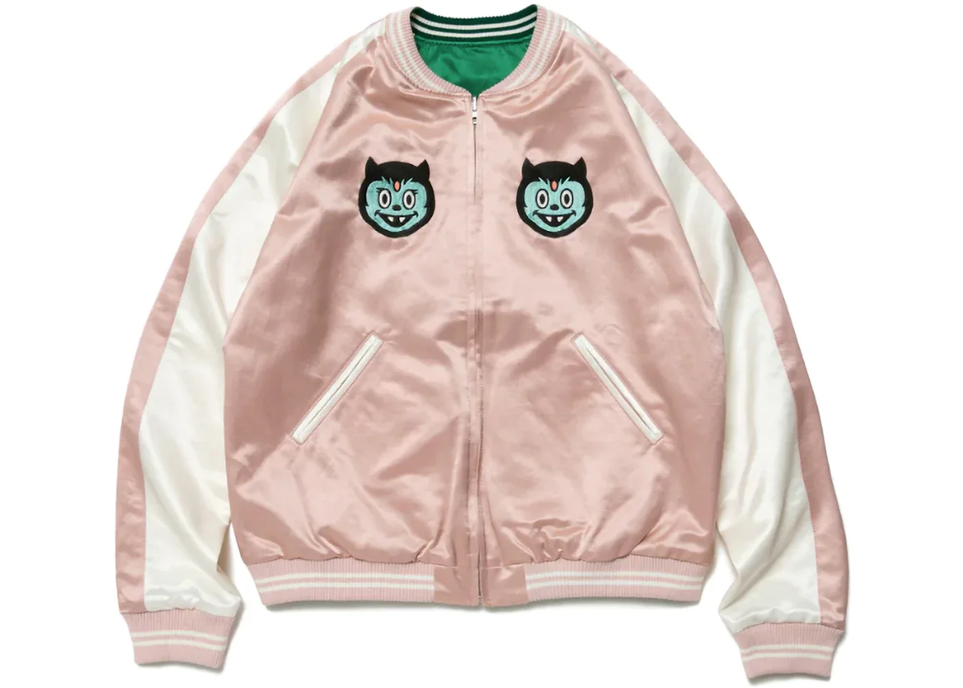 Human Made Uzi Made Yokosuka Reversible Jacket Pink Green - 1