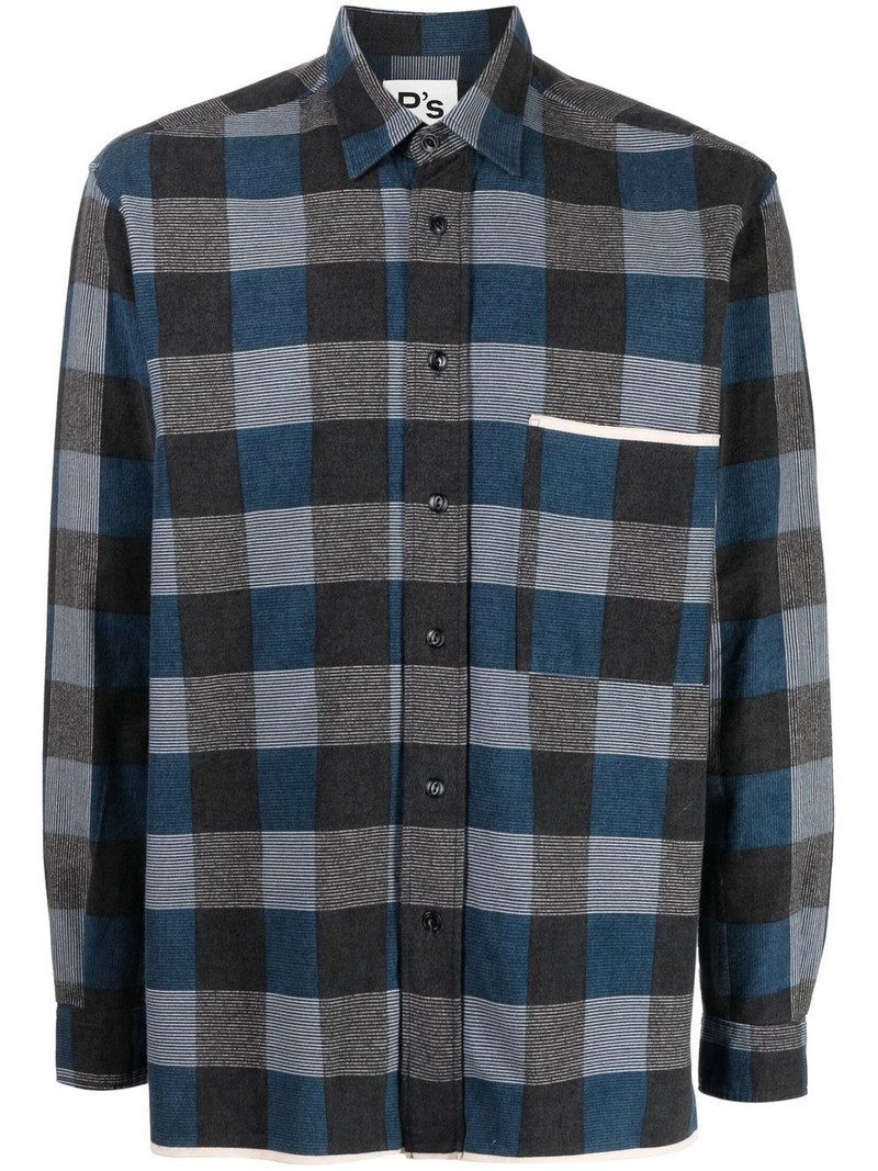 check-print cotton shirt 1