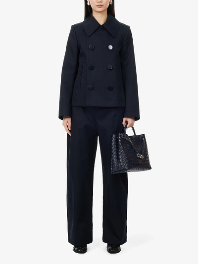 Bottega Veneta Wide-leg high-rise cotton-twill sailor trousers outlook