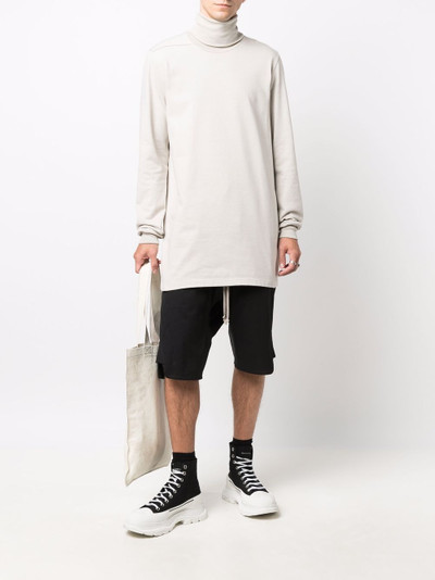 Rick Owens roll-neck organic-cotton sweatshirt outlook