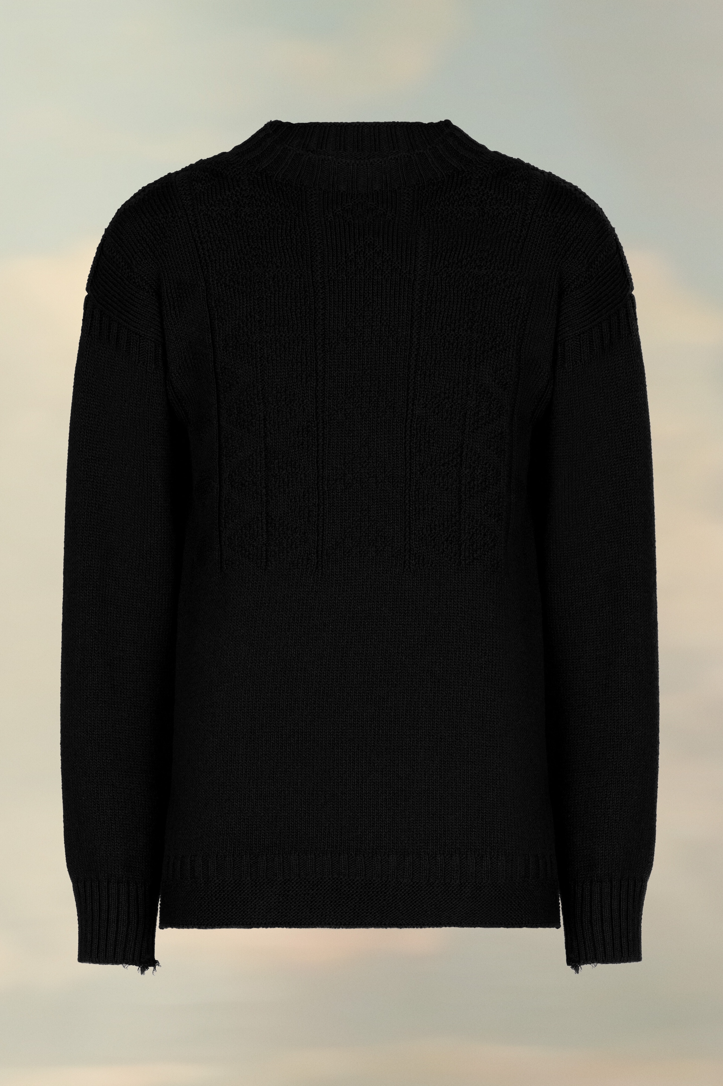 Textured Knit Sweater - 1